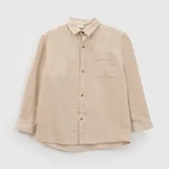 COLLOKY - Camisa cotelé niño beige 3/4A a 12/13A