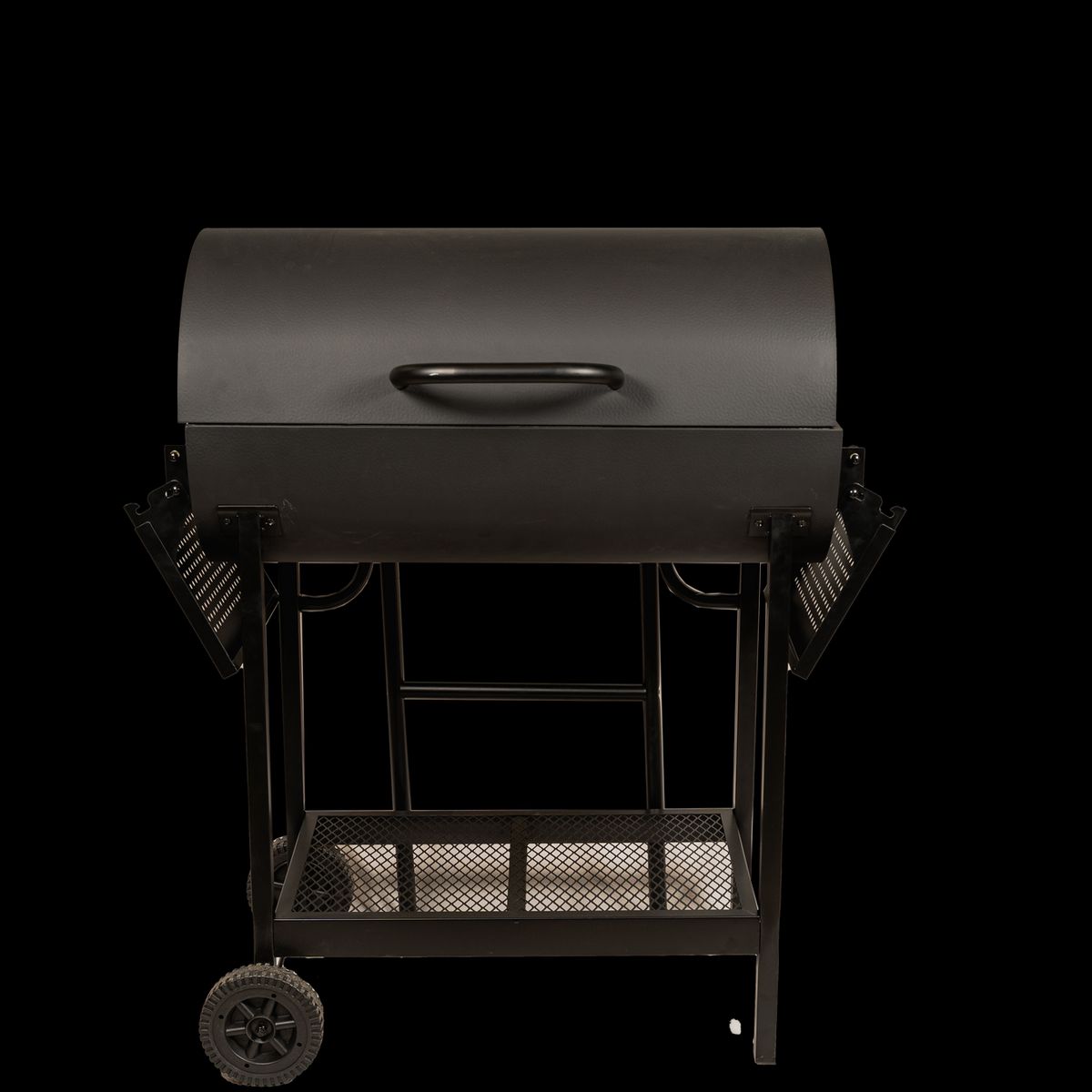 GENERICO - Parrilla de Carbón con Tapa y Carro - Plateado Acero inoxidable