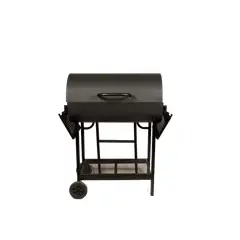 GENERICO - Parrilla de Carbón con Tapa y Carro - Plateado Acero inoxidable