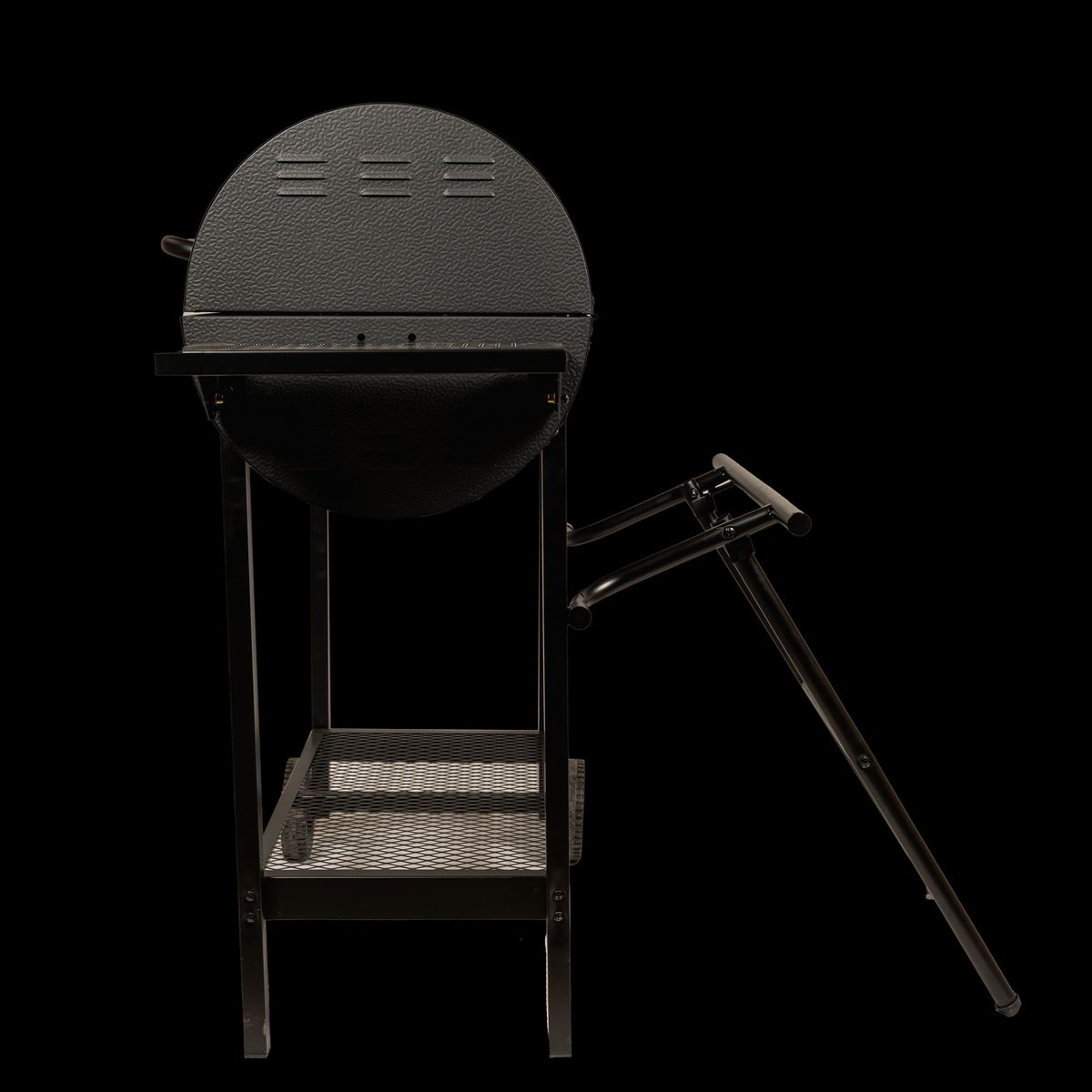 GENERICO - Parrilla de Carbón con Tapa y Carro - Plateado Acero inoxidable