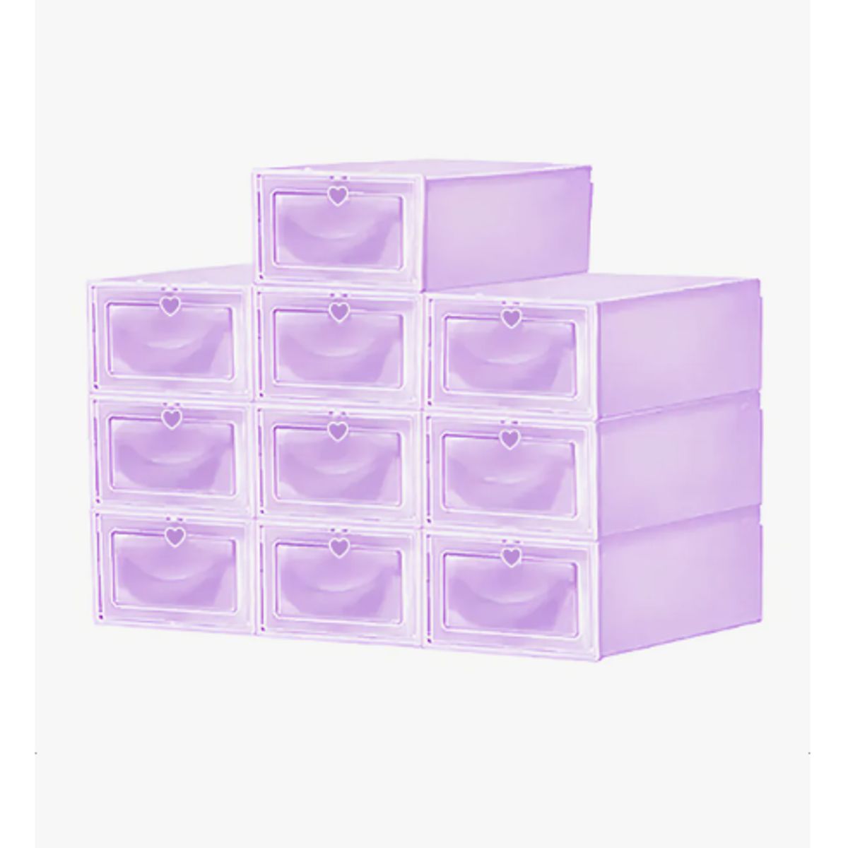 GENERICO - Set 10 Cajas Organizadoras  Apilables Plástico