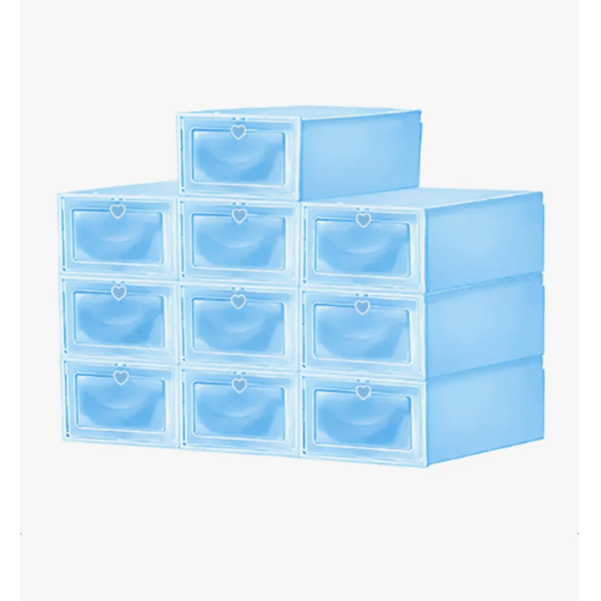 GENERICO - Set 10 Cajas Organizadoras  Apilables Plástico