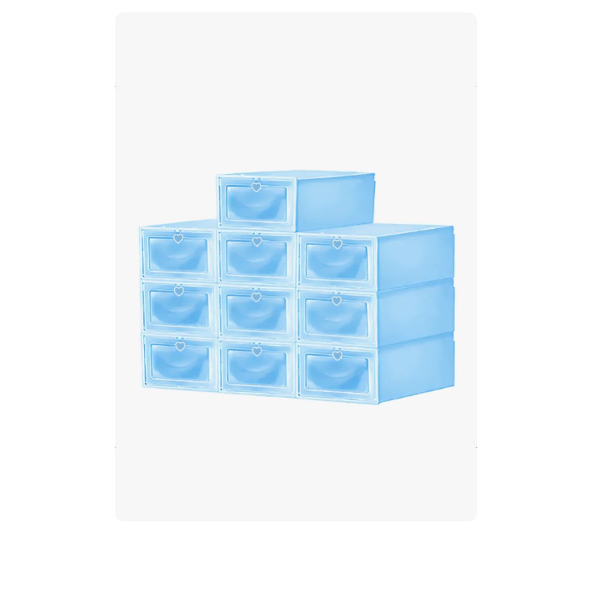GENERICO - Set 10 Cajas Organizadoras  Apilables Plástico