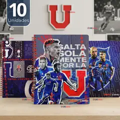 UTILISIMO - Pack 10 Cuadernos Originales Universitario U De Chile 100 Hojas Universidad De Chile