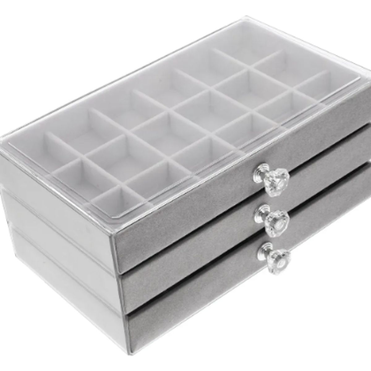 GENERICO - Organizador De Joyas Para Almacenamiento De Collares Anillos Gris