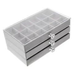 GENERICO - Organizador De Joyas Para Almacenamiento De Collares Anillos Gris