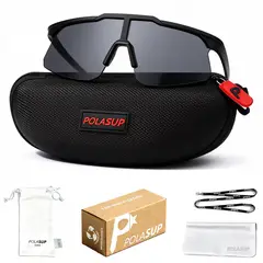 POLASUP - Lentes de Sol Deportivos Polarizados UV400 9958P Unisex correr ciclismo