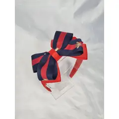 EL ESPACIO DE TOMMY - Cintillo niña rojo con lazo azul marino