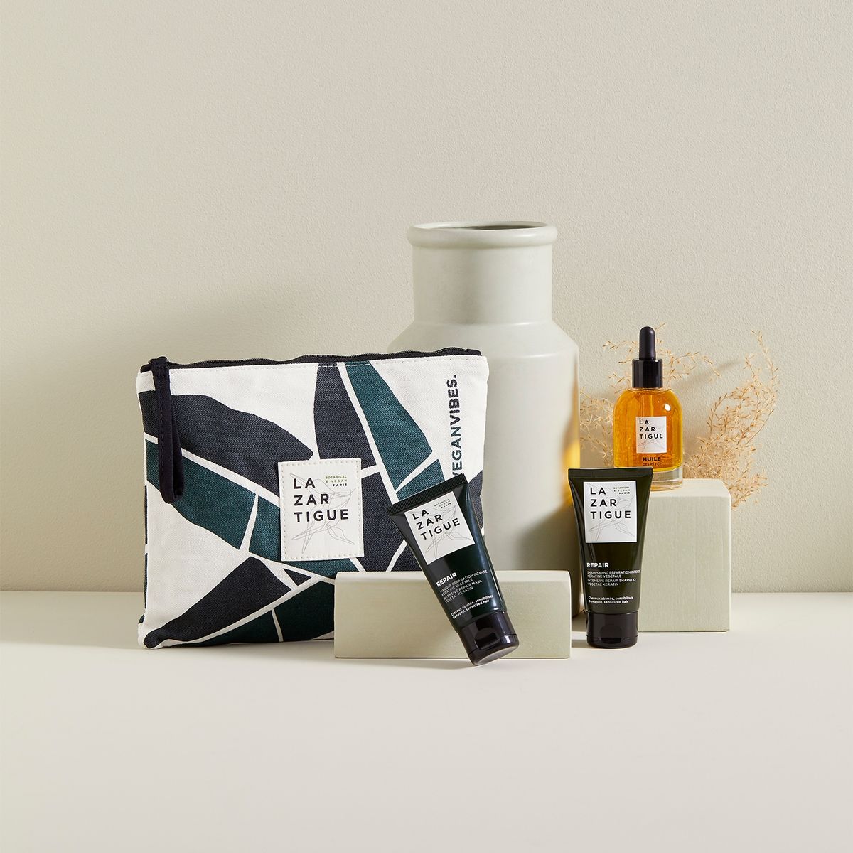 LAZARTIGUE - Set Reparación Intensiva Aceite Shampoo Máscara