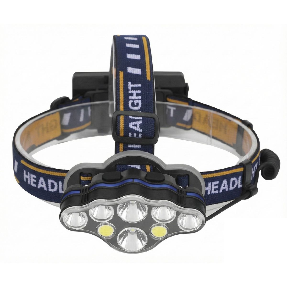 TECNOLAB - Linterna Cintillo Led Tecnolab 8 Focos Recargable TL143
