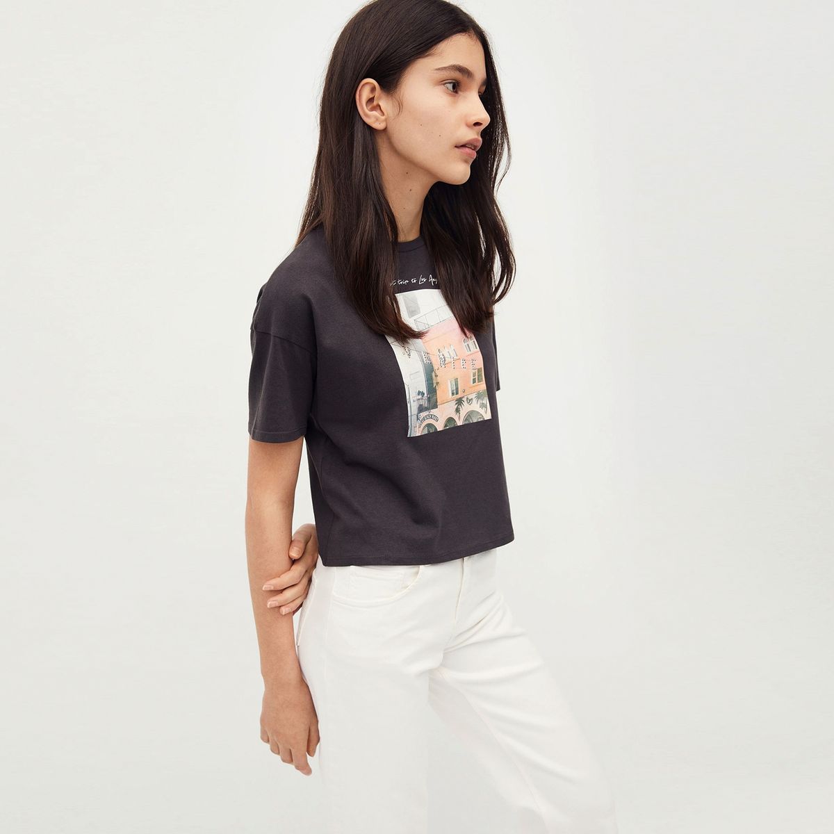 MANGO TEEN - Camiseta Estampado Strass