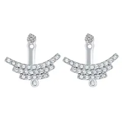 BLOOM CRYSTAL - Aros Ear Jacket Elegance con Cristal de Austria y Baño en Rodio