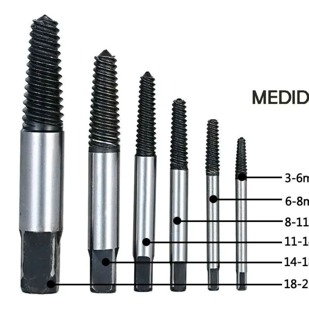 KAMASA - Juego / Set 5 Brocas Extractor De Tornillos Colas Chancho