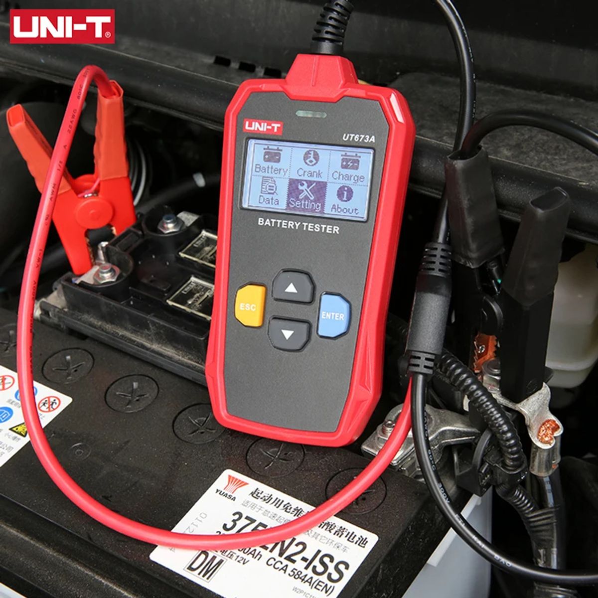 UNITE - Tester Probador De Batería De Auto Uni-t Ut673a Digital