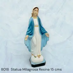 GENERICO - Estatua Italiana de la Virgen Milagrosa en resina de 15 cm.