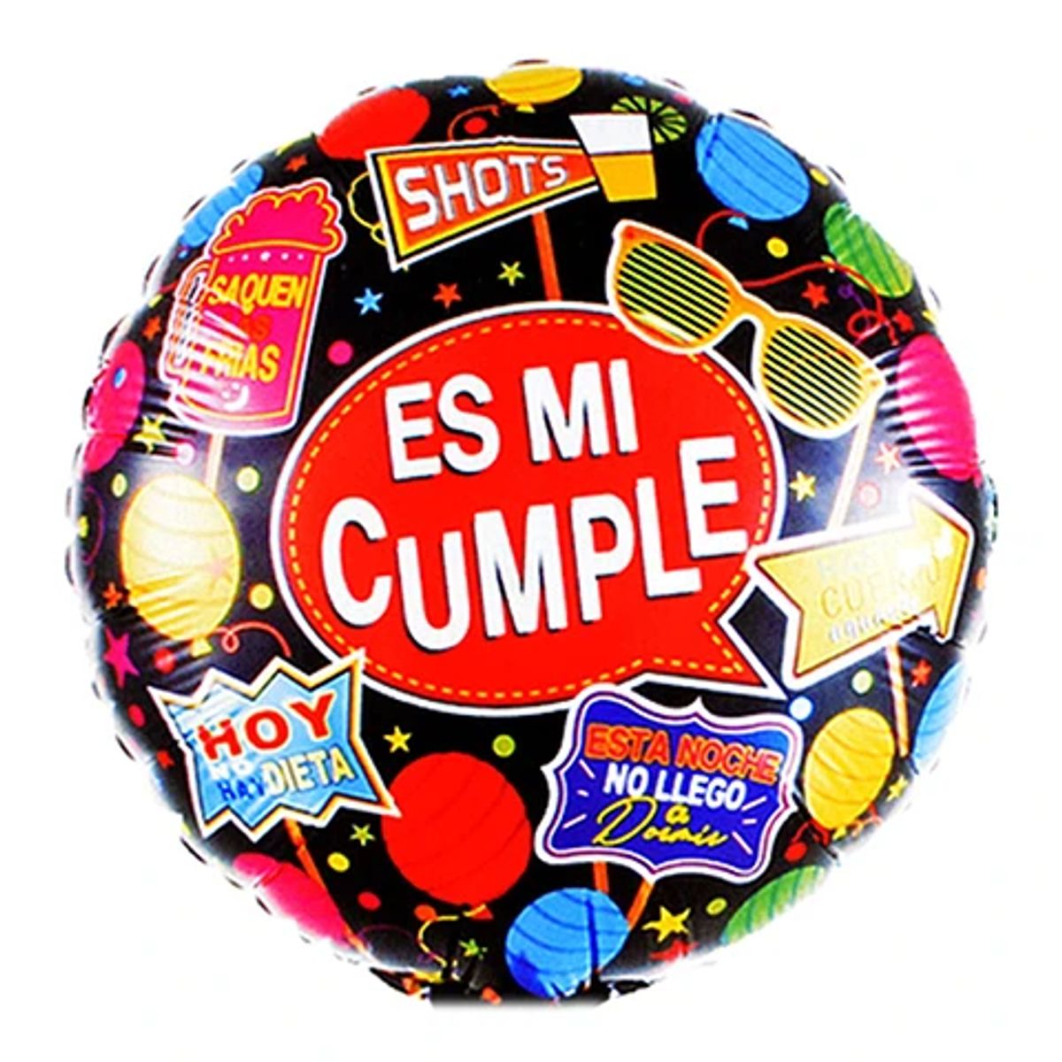 GENERICO - Globo metalizado es mi cumple 45cm 1pc