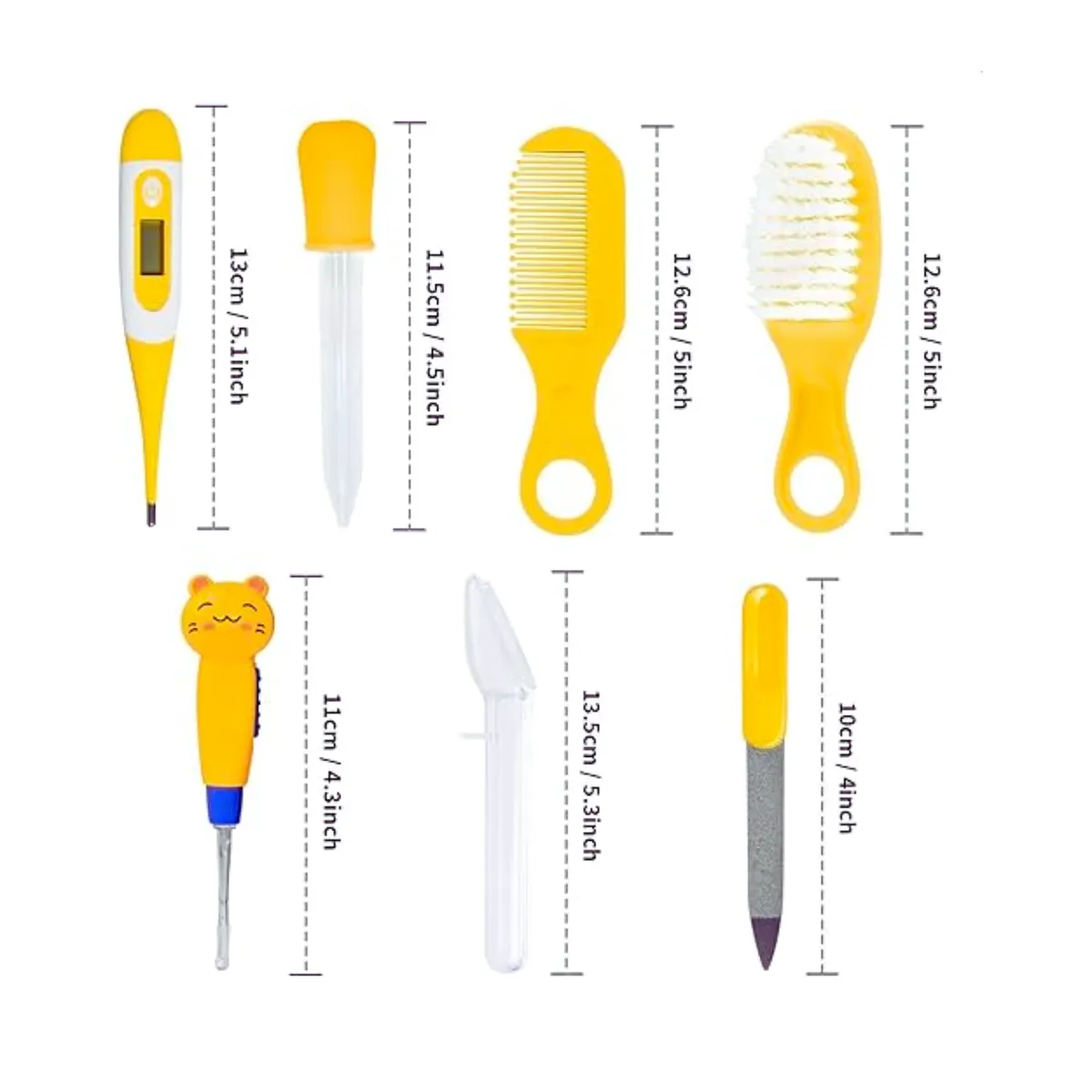 GENERICO - Kits de Higiene para Bebe de 13 Piezas en Amarillo
