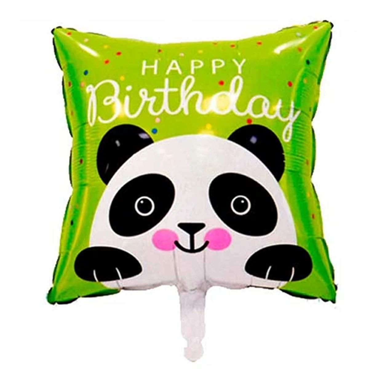 GENERICO - Globo metálico oso panda happy birthday