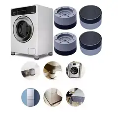 GENERICO - Pack 4 Piezas Soporte Altura Lavadora 6cm Gris