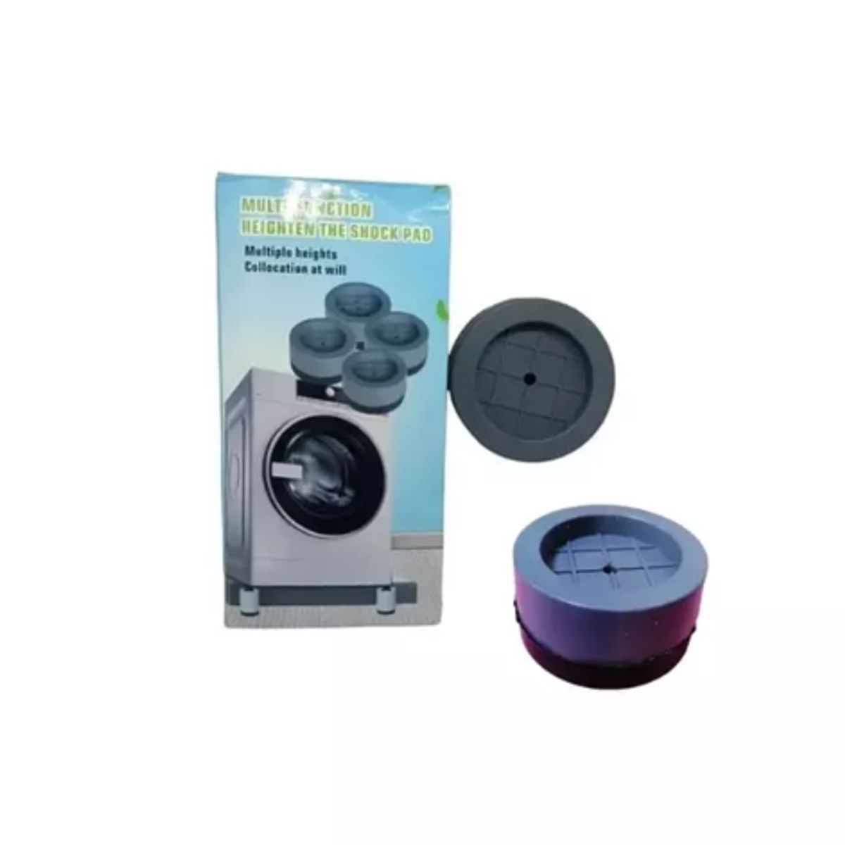 GENERICO - Pack 4 Piezas Soporte Altura Lavadora 6cm Gris