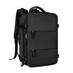 GENERICO - Mochila Viaje Expandible Con Usb Viral Para Cabina De Avión Negro