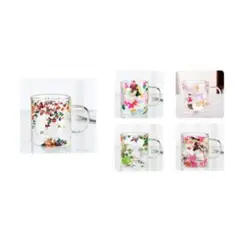 GENERICO - VASO DE VIDRIO 350ML ESTAMPADO FLORAL