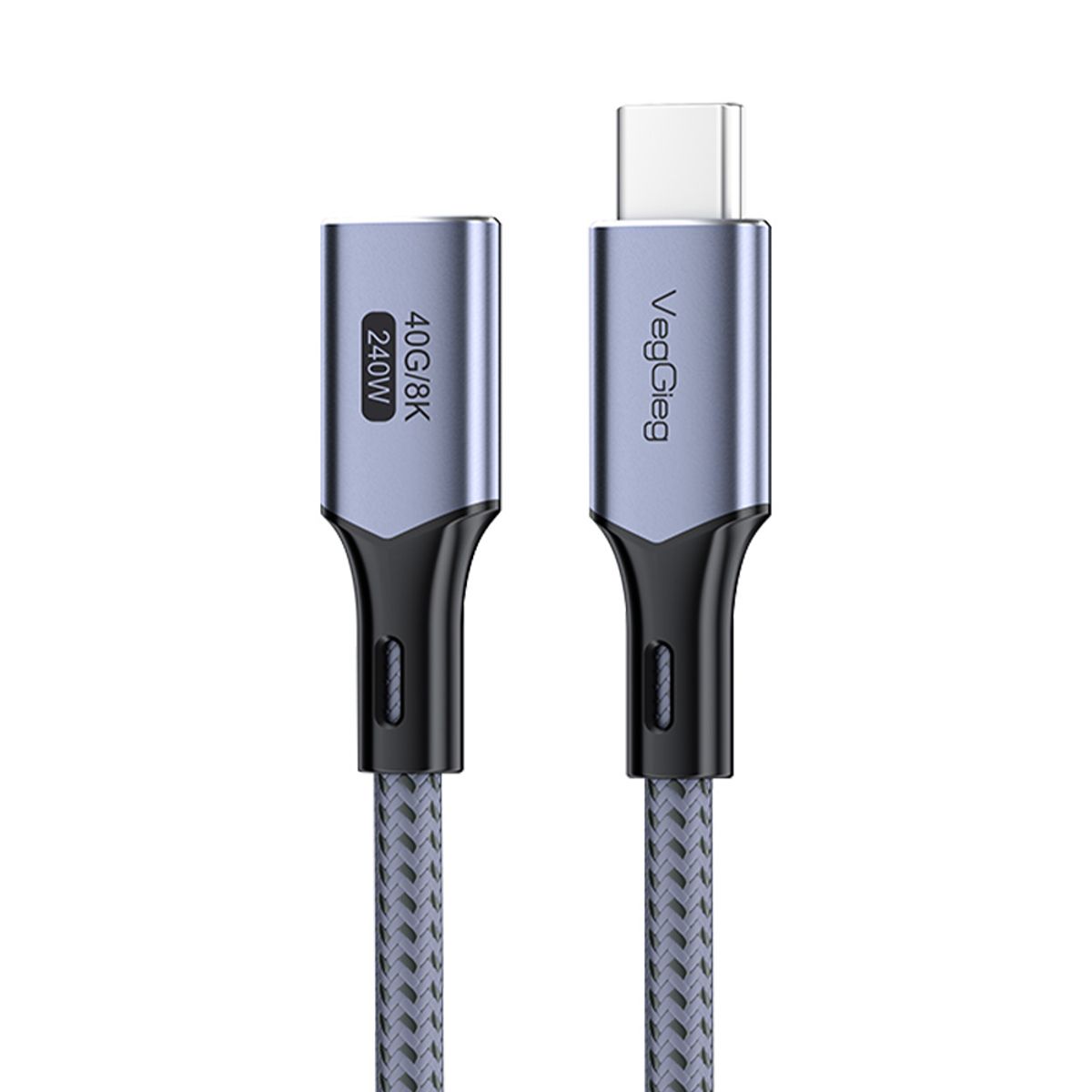 GENERICO - Cable Extension Pro Usb C Hembra - Usb C Macho 240w 1m