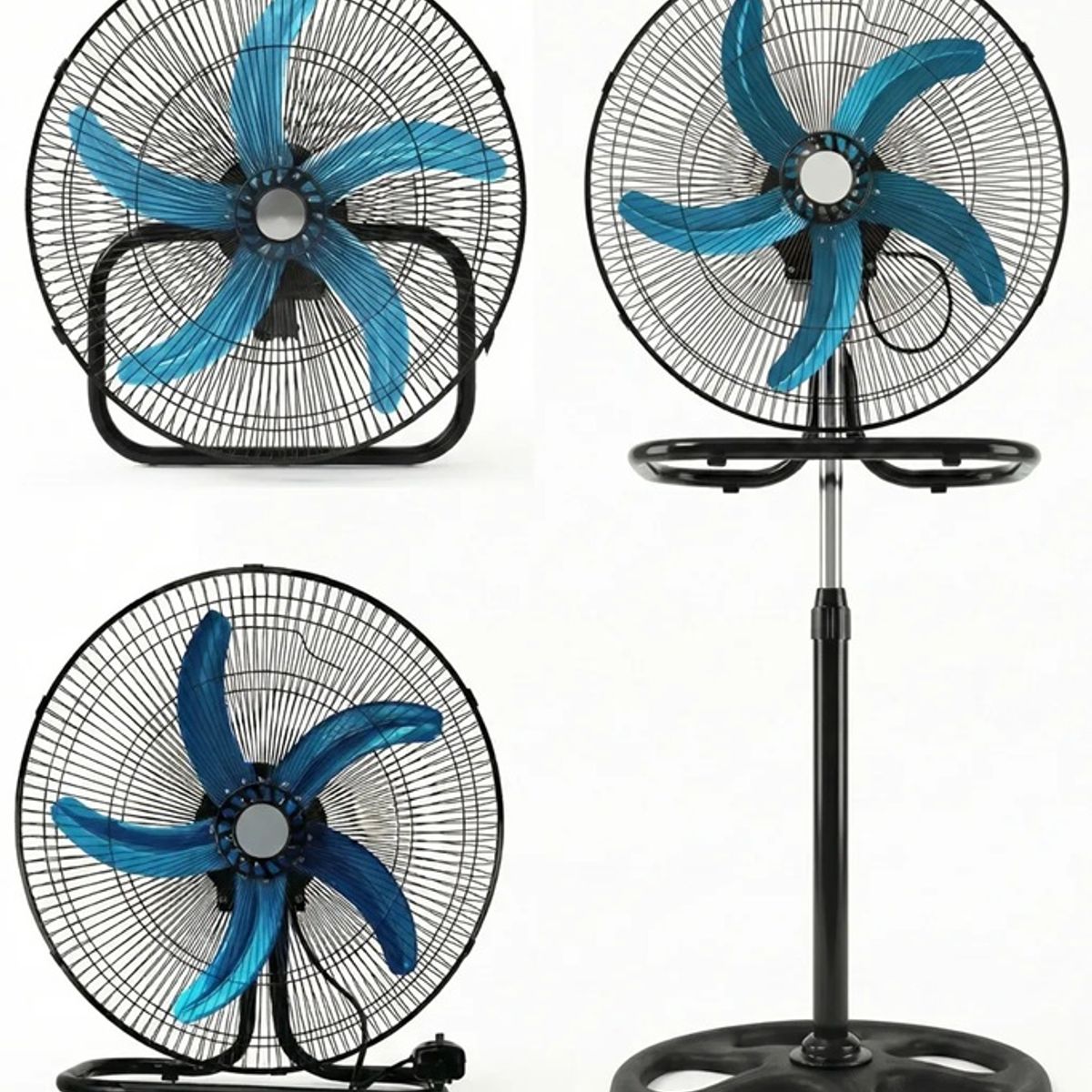 GENERICO - Ventilador Industrial 3 En 1 Pared Pedestal Piso Sobremesa