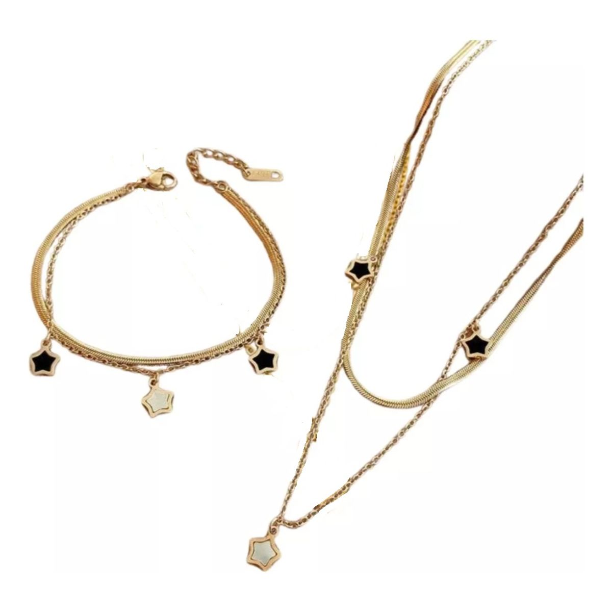GENERICO - Collar Y Pulsera Estrellas Para Damas Parejas Mujer M1