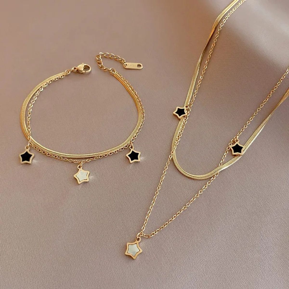 GENERICO - Collar Y Pulsera Estrellas Para Damas Parejas Mujer M1