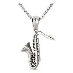 GENERICO - Collar Saxofón Música Hombre Mujer Moda Style