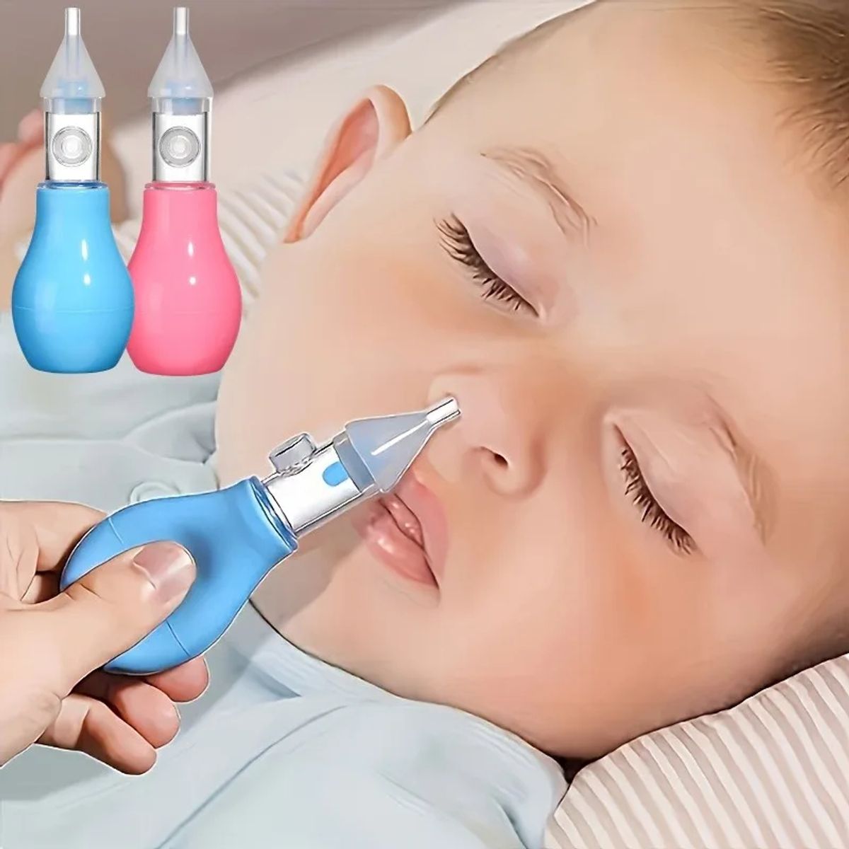 GENERICO - aspirador nasal de silicona para bebés rosa