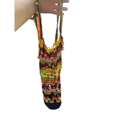 TAROT CHURRUCA OFICIAL - Bolso a crochet calado multicolor hecho a mano