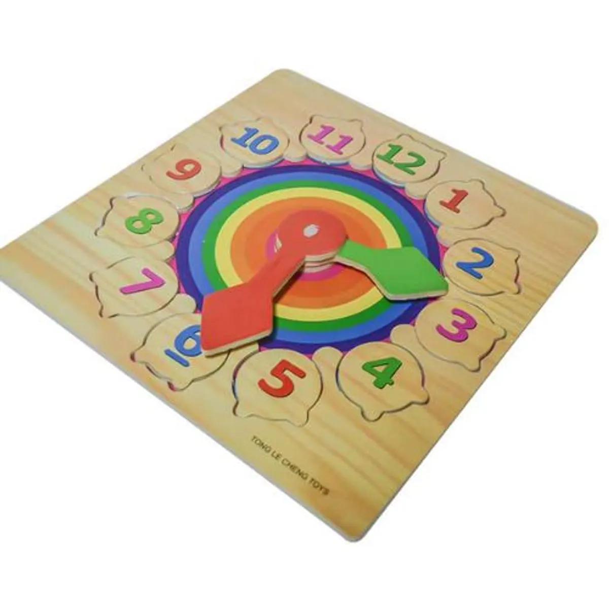 GENERICO - Reloj Encaje Juguete Madera Niños