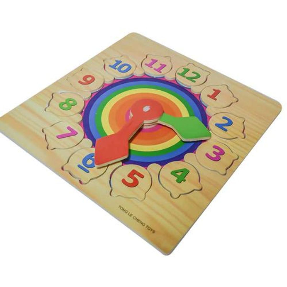 GENERICO - Reloj Encaje Juguete Madera Niños
