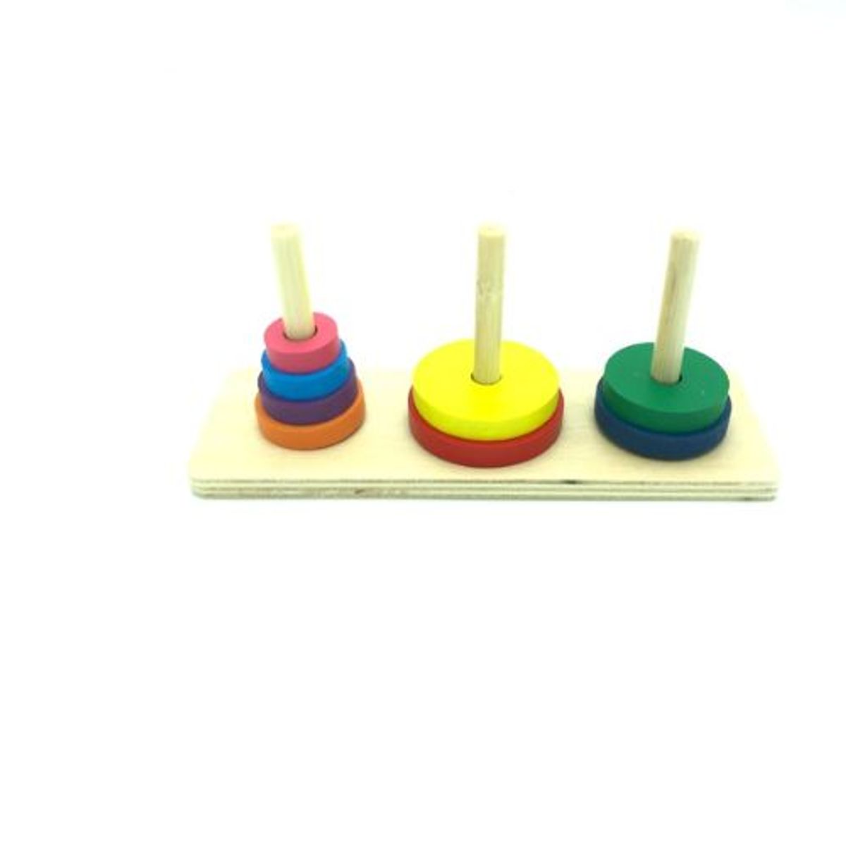 GENERICO - Torre Hanói Juguete Madera Juegos