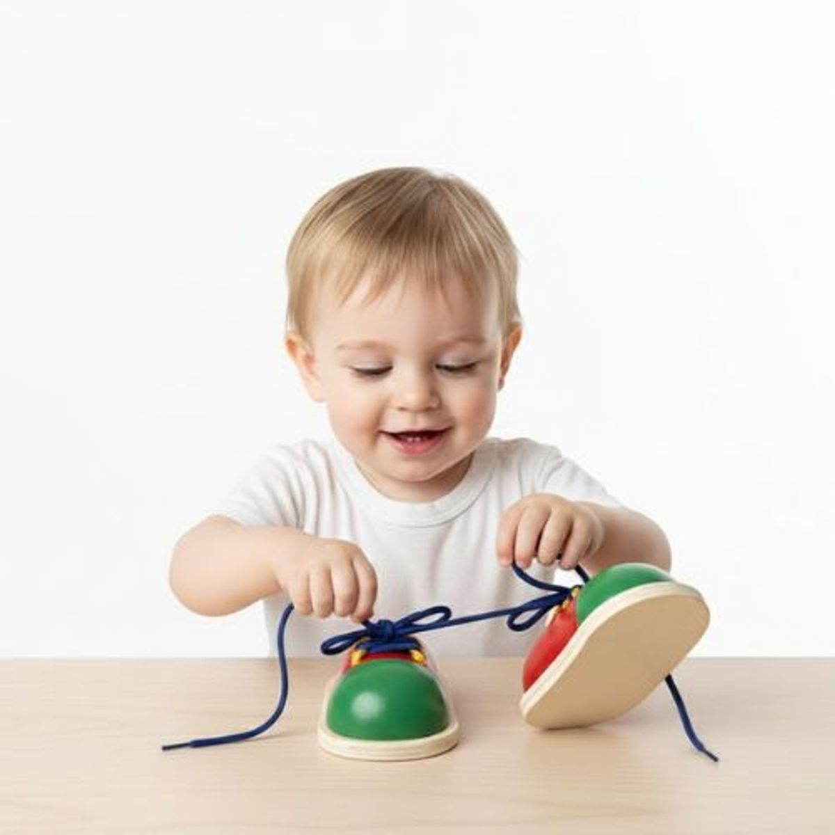 GENERICO - Zapato Didáctico Juguete Madera Niños