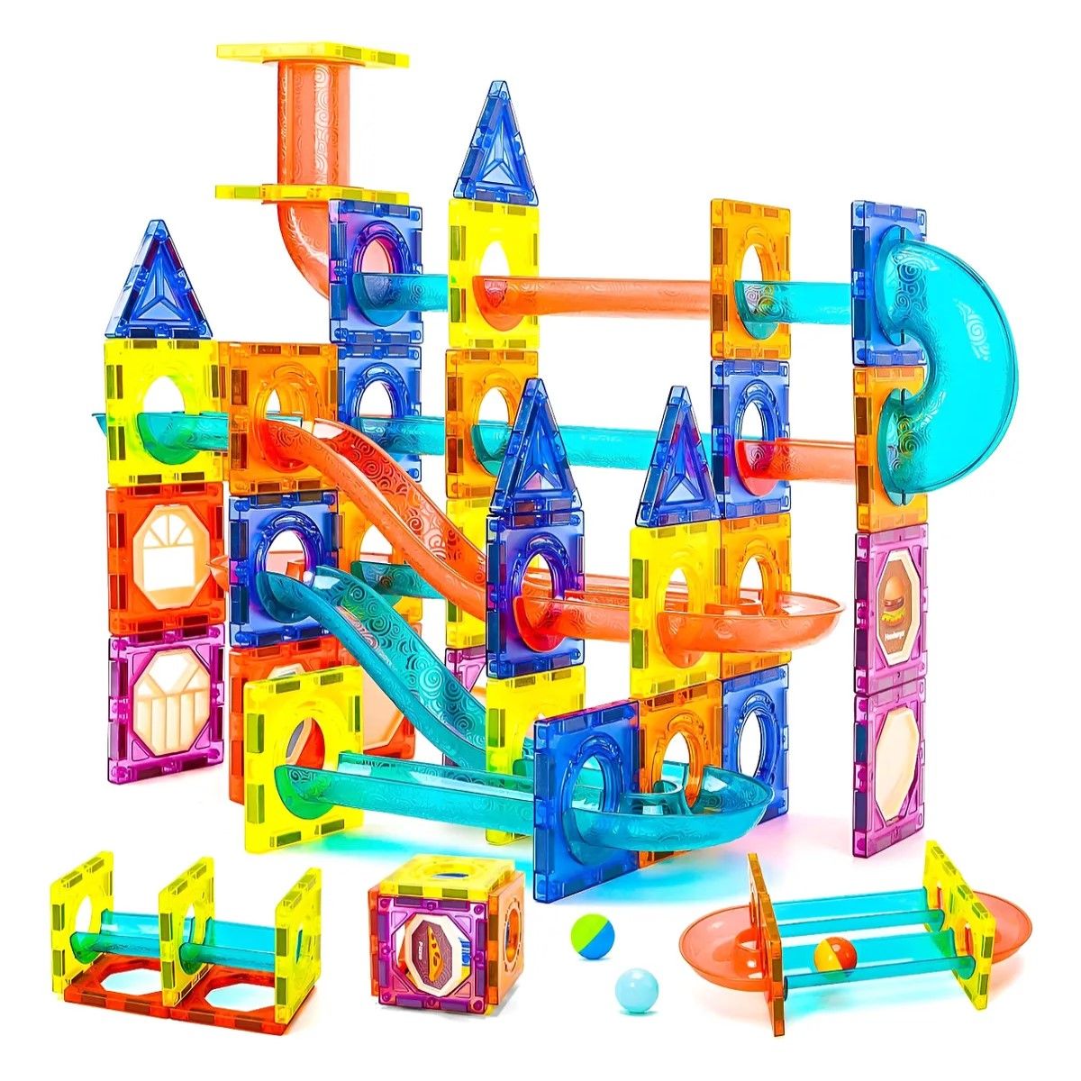GENERICO - Pista De Bolitas Juego De Encaje Y Bloques Magnéticos 105pcs 105 Genérica