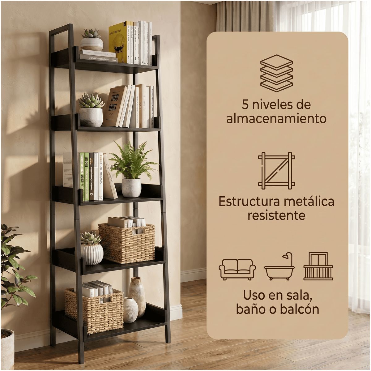 HOMER DESIGN - Biblioteca Estante Para Planta Repisa Moderna 160x50