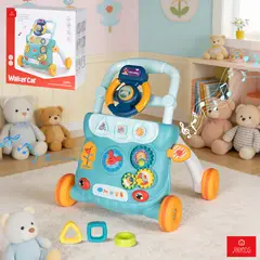 ANIKIDS - Andador Para Bebé Musical Caminador Didáctico Juguete 6 En 1 Azul