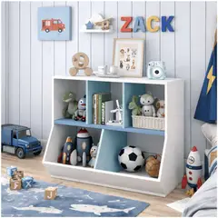HOMER DESIGN - Biblioteca Organizador Infantil Estante Moderno 6cubos 90x76x305