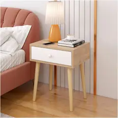 HOMER DESIGN - Velador Minimalista Moderno Con Cajón Home Design 55x40x30
