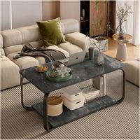 Mesa De Centro Moderna Minimalista 2 Niveles 100x48x43