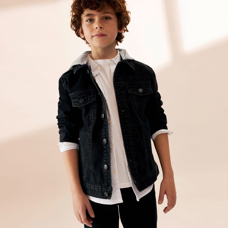 MANGO KIDS - Chaqueta Denim Capucha Desmontable