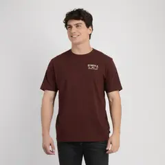ONEILL - POLERA MANGA CORTA LAYERED UP ROJO OSCURO