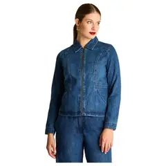 LORENZO DI PONTTI - Chaqueta Denim Azul con Bolsillos