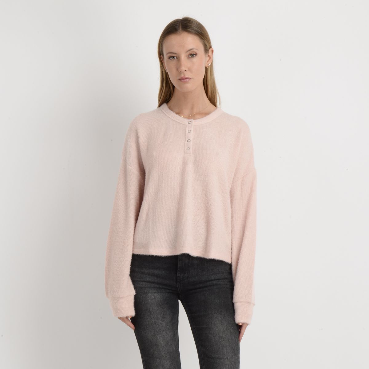 O'NEILL - POLERA MANGA LARGA INESSA ROSADO CLARO