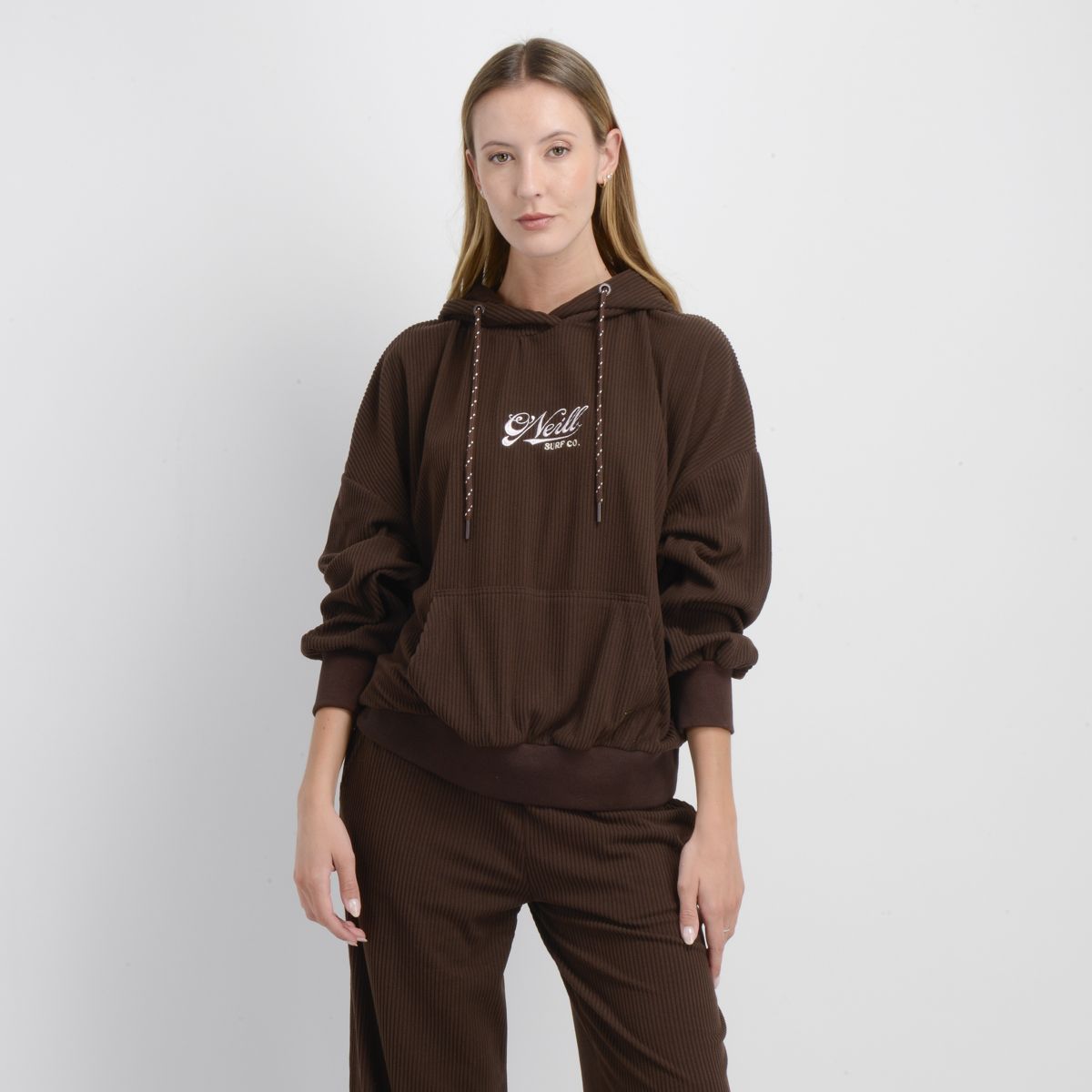 O'NEILL - POLERON HOODIE ACANALADO JULY CAFÉ