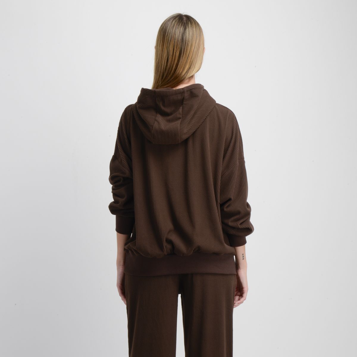 O'NEILL - POLERON HOODIE ACANALADO JULY CAFÉ