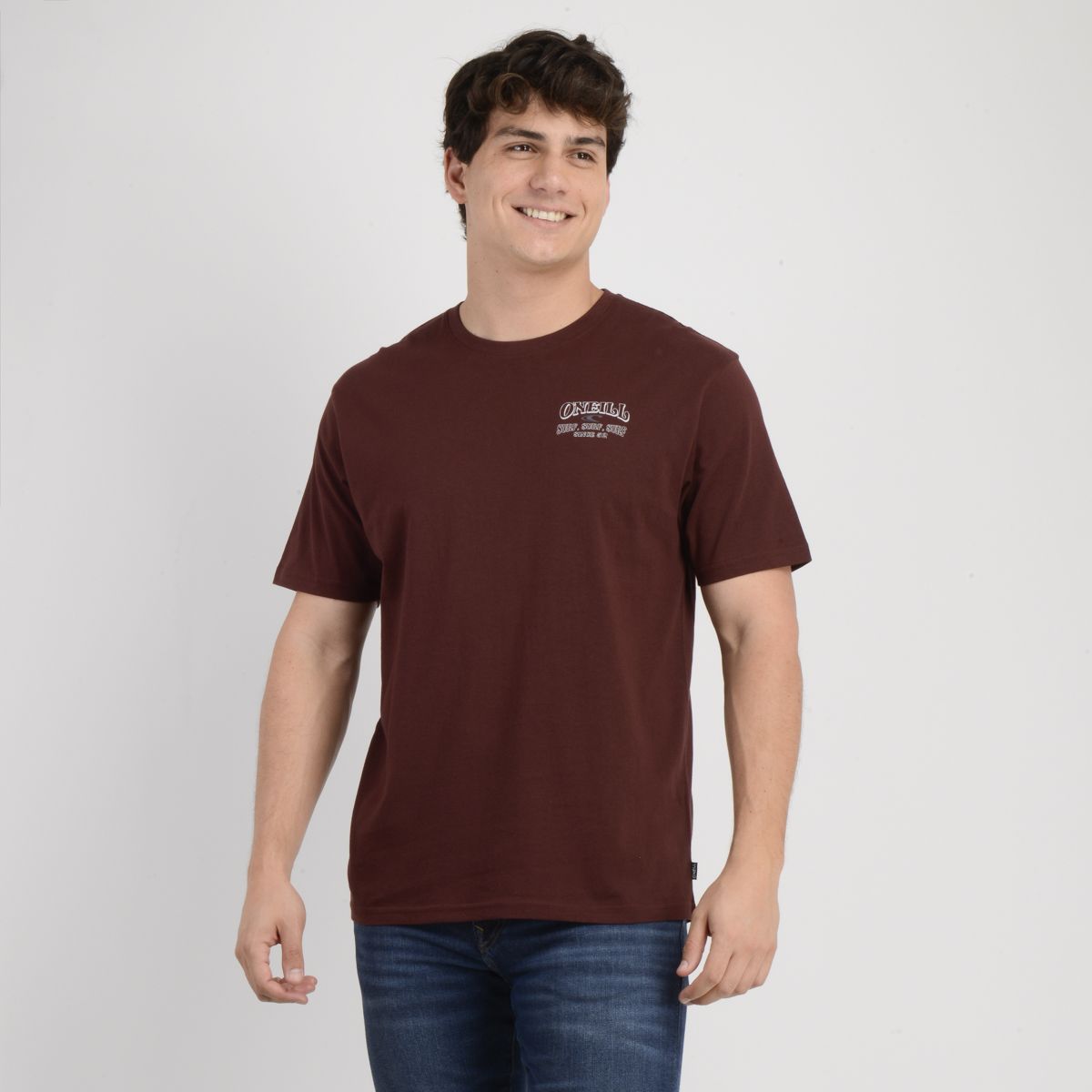 O'NEILL - POLERA MANGA CORTA DAILY DRIVER ROJO OSCURO